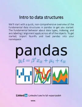 کتاب ساختمان داده ها در پایتون با کتابخانه پانداز (Pandas)